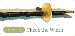 Test the coin's width